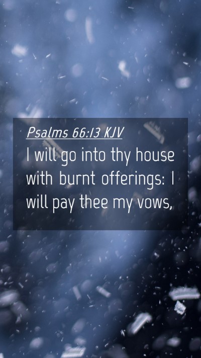 Picture 04 - Psalms 66:13 KJV Mobile Phone Wallpaper - I will go into thy house with burnt offerings: I - Mobile Bible Verse Wallpaper