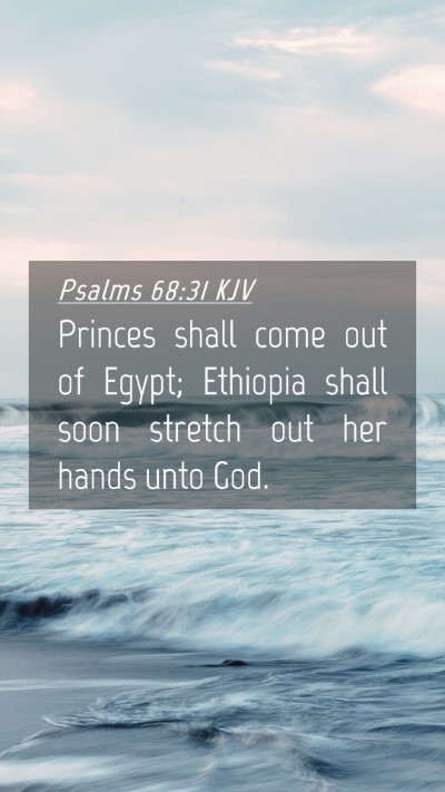 Picture 04 - Psalms 68:31 KJV Mobile Phone Wallpaper - Princes shall come out of Egypt; Ethiopia shall - Mobile Bible Verse Wallpaper