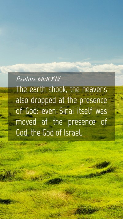 Picture 04 - Psalms 68:8 KJV Mobile Phone Wallpaper - The earth shook, the heavens also dropped at the - Mobile Bible Verse Wallpaper