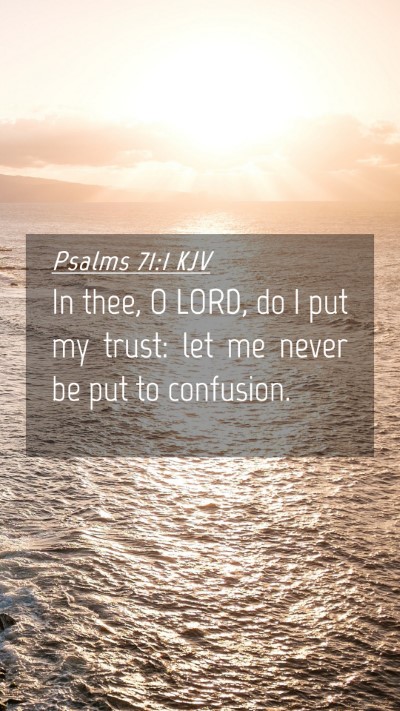 Picture 04 - Psalms 71:1 KJV Mobile Phone Wallpaper - In thee, O LORD, do I put my trust: let me never - Mobile Bible Verse Wallpaper
