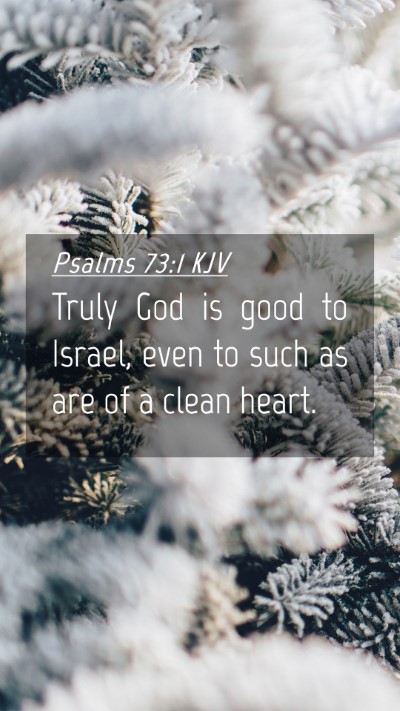 Picture 04 - Psalms 73:1 KJV Mobile Phone Wallpaper - Truly God is good to Israel, even to such as are - Mobile Bible Verse Wallpaper