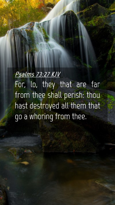 Picture 04 - Psalms 73:27 KJV Mobile Phone Wallpaper - For, lo, they that are far from thee shall - Mobile Bible Verse Wallpaper