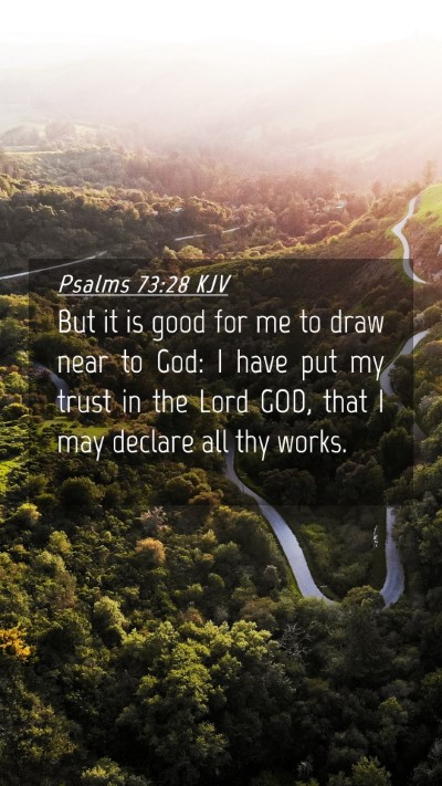 Picture 04 - Psalms 73:28 KJV Mobile Phone Wallpaper - But it is good for me to draw near to God: I have - Mobile Bible Verse Wallpaper