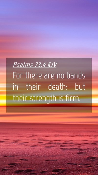 Picture 04 - Psalms 73:4 KJV Mobile Phone Wallpaper - For there are no bands in their death: but their - Mobile Bible Verse Wallpaper