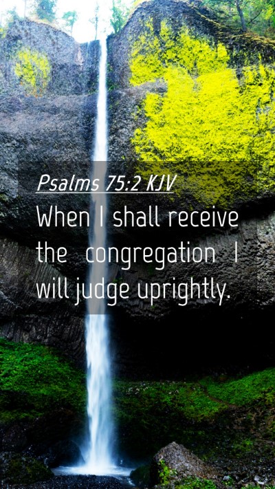 Picture 04 - Psalms 75:2 KJV Mobile Phone Wallpaper - When I shall receive the congregation I will - Mobile Bible Verse Wallpaper