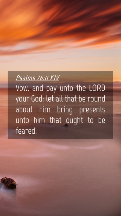 Picture 04 - Psalms 76:11 KJV Mobile Phone Wallpaper - Vow, and pay unto the LORD your God: let all that - Mobile Bible Verse Wallpaper
