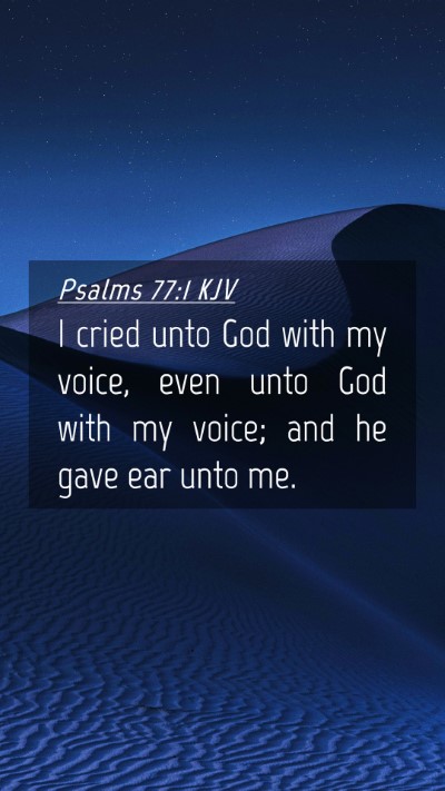 Picture 04 - Psalms 77:1 KJV Mobile Phone Wallpaper - I cried unto God with my voice, even unto God - Mobile Bible Verse Wallpaper