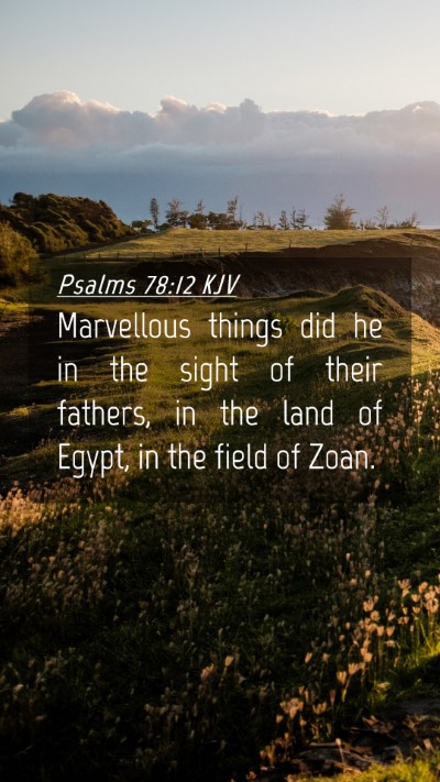 Picture 04 - Psalms 78:12 KJV Mobile Phone Wallpaper - Marvellous things did he in the sight of their - Mobile Bible Verse Wallpaper