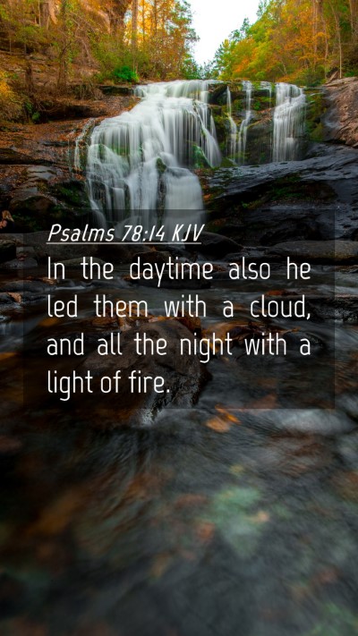 Picture 04 - Psalms 78:14 KJV Mobile Phone Wallpaper - In the daytime also he led them with a cloud, and - Mobile Bible Verse Wallpaper
