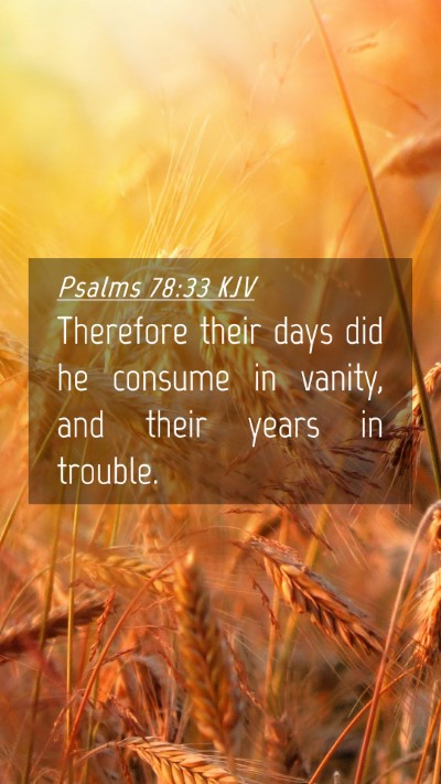 Picture 04 - Psalms 78:33 KJV Mobile Phone Wallpaper - Therefore their days did he consume in vanity, - Mobile Bible Verse Wallpaper
