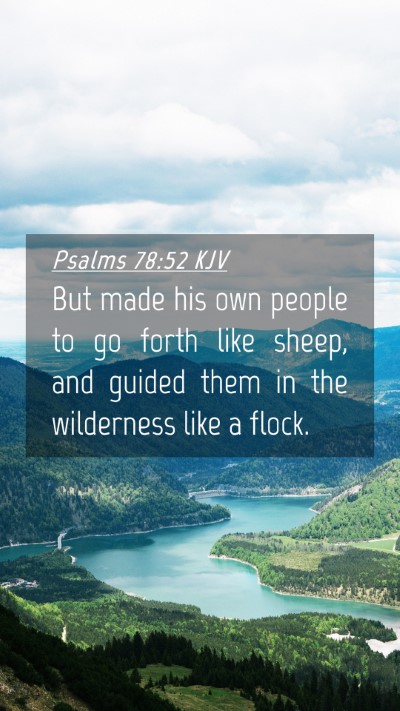 Picture 04 - Psalms 78:52 KJV Mobile Phone Wallpaper - But made his own people to go forth like sheep, - Mobile Bible Verse Wallpaper