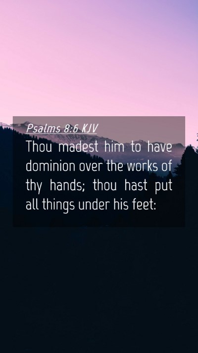 Picture 04 - Psalms 8:6 KJV Mobile Phone Wallpaper - Thou madest him to have dominion over the works - Mobile Bible Verse Wallpaper
