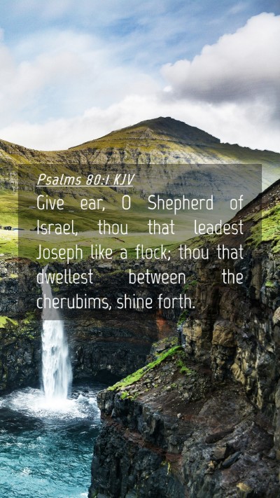 Picture 04 - Psalms 80:1 KJV Mobile Phone Wallpaper - Give ear, O Shepherd of Israel, thou that leadest - Mobile Bible Verse Wallpaper