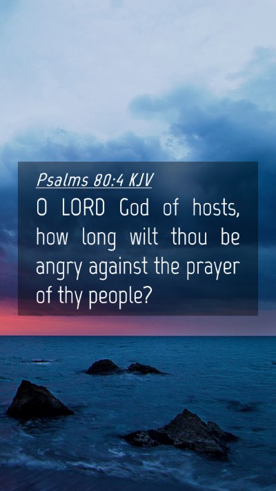 Picture 04 - Psalms 80:4 KJV Mobile Phone Wallpaper - O LORD God of hosts, how long wilt thou be angry - Mobile Bible Verse Wallpaper