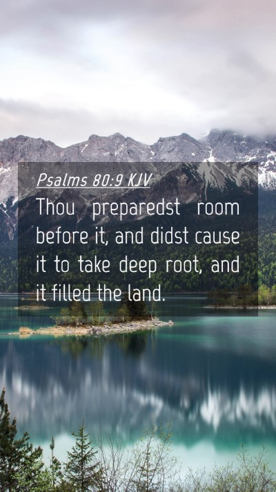 Picture 04 - Psalms 80:9 KJV Mobile Phone Wallpaper - Thou preparedst room before it, and didst cause - Mobile Bible Verse Wallpaper