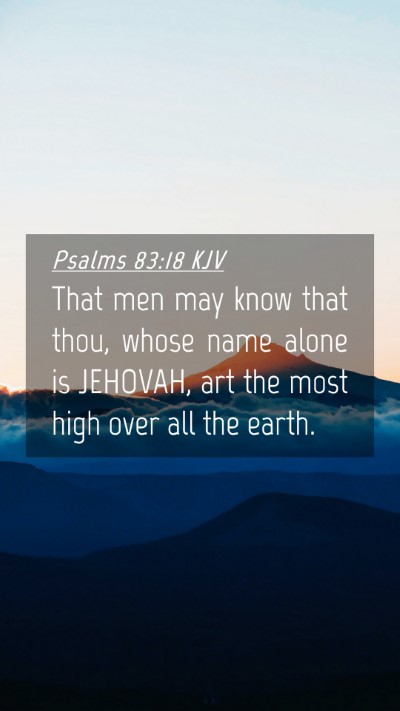 Picture 04 - Psalms 83:18 KJV Mobile Phone Wallpaper - That men may know that thou, whose name alone is - Mobile Bible Verse Wallpaper