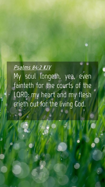 Picture 04 - Psalms 84:2 KJV Mobile Phone Wallpaper - My soul longeth, yea, even fainteth for the - Mobile Bible Verse Wallpaper
