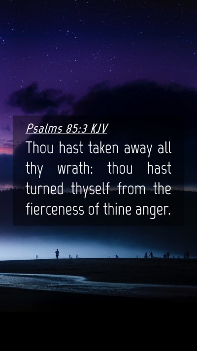 Picture 04 - Psalms 85:3 KJV Mobile Phone Wallpaper - Thou hast taken away all thy wrath: thou hast - Mobile Bible Verse Wallpaper