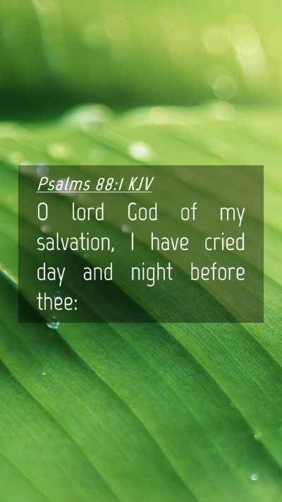 Picture 04 - Psalms 88:1 KJV Mobile Phone Wallpaper - O lord God of my salvation, I have cried day and - Mobile Bible Verse Wallpaper