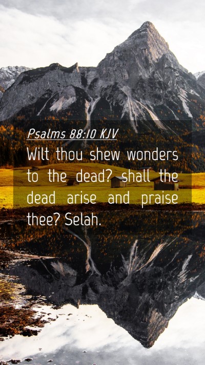 Picture 04 - Psalms 88:10 KJV Mobile Phone Wallpaper - Wilt thou shew wonders to the dead? shall the - Mobile Bible Verse Wallpaper