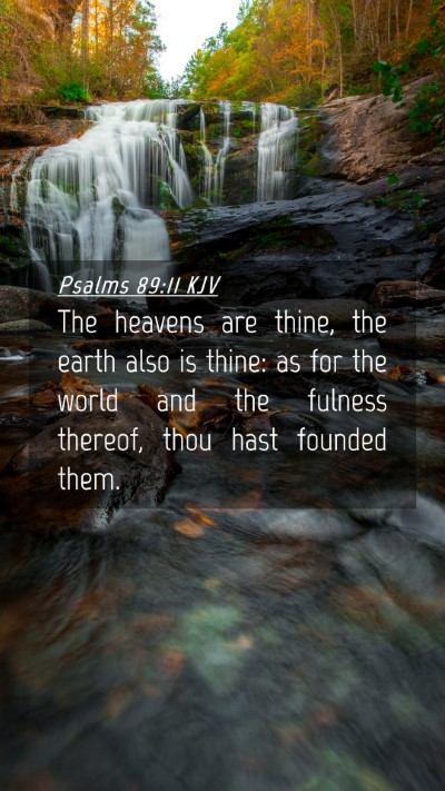 Picture 04 - Psalms 89:11 KJV Mobile Phone Wallpaper - The heavens are thine, the earth also is thine: - Mobile Bible Verse Wallpaper