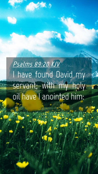 Picture 04 - Psalms 89:20 KJV Mobile Phone Wallpaper - I have found David my servant; with my holy oil - Mobile Bible Verse Wallpaper