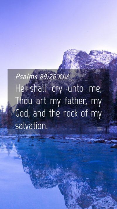 Picture 04 - Psalms 89:26 KJV Mobile Phone Wallpaper - He shall cry unto me, Thou art my father, my God, - Mobile Bible Verse Wallpaper