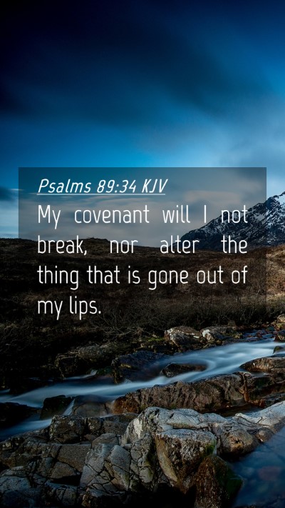 Picture 04 - Psalms 89:34 KJV Mobile Phone Wallpaper - My covenant will I not break, nor alter the thing - Mobile Bible Verse Wallpaper