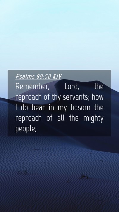 Picture 04 - Psalms 89:50 KJV Mobile Phone Wallpaper - Remember, Lord, the reproach of thy servants; how - Mobile Bible Verse Wallpaper