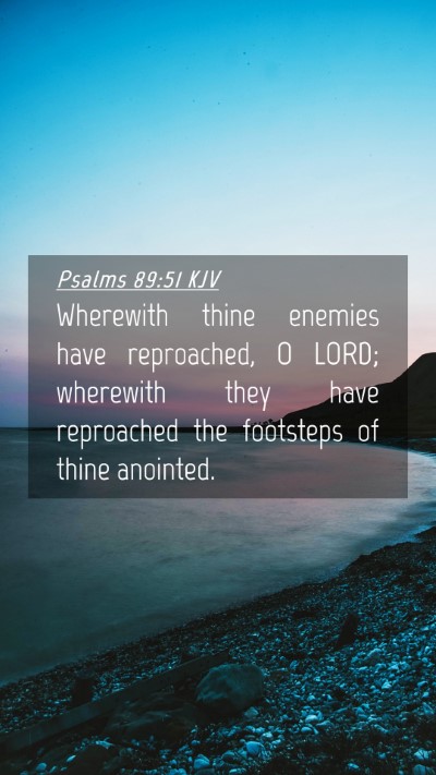 Picture 04 - Psalms 89:51 KJV Mobile Phone Wallpaper - Wherewith thine enemies have reproached, O LORD; - Mobile Bible Verse Wallpaper