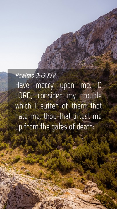 Picture 04 - Psalms 9:13 KJV Mobile Phone Wallpaper - Have mercy upon me, O LORD; consider my trouble - Mobile Bible Verse Wallpaper