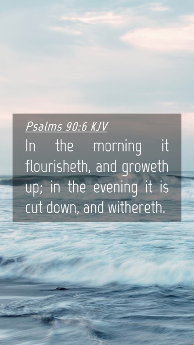 Picture 04 - Psalms 90:6 KJV Mobile Phone Wallpaper - In the morning it flourisheth, and groweth up; in - Mobile Bible Verse Wallpaper