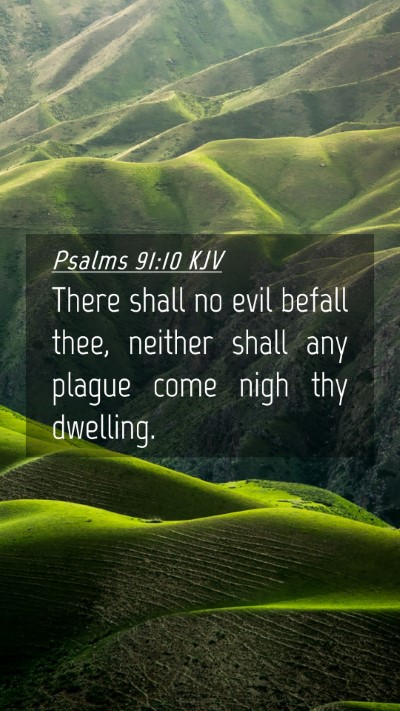 Picture 04 - Psalms 91:10 KJV Mobile Phone Wallpaper - There shall no evil befall thee, neither shall - Mobile Bible Verse Wallpaper