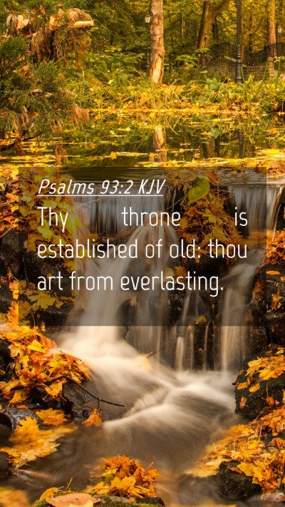 Picture 04 - Psalms 93:2 KJV Mobile Phone Wallpaper - Thy throne is established of old: thou art from - Mobile Bible Verse Wallpaper