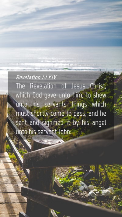 Picture 04 - Revelation 1:1 KJV Mobile Phone Wallpaper - The Revelation of Jesus Christ, which God gave - Mobile Bible Verse Wallpaper