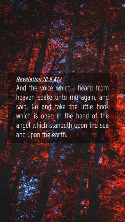 Picture 04 - Revelation 10:8 KJV Mobile Phone Wallpaper - And the voice which I heard from heaven spake - Mobile Bible Verse Wallpaper