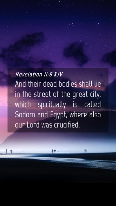 Picture 04 - Revelation 11:8 KJV Mobile Phone Wallpaper - And their dead bodies shall lie in the street of - Mobile Bible Verse Wallpaper