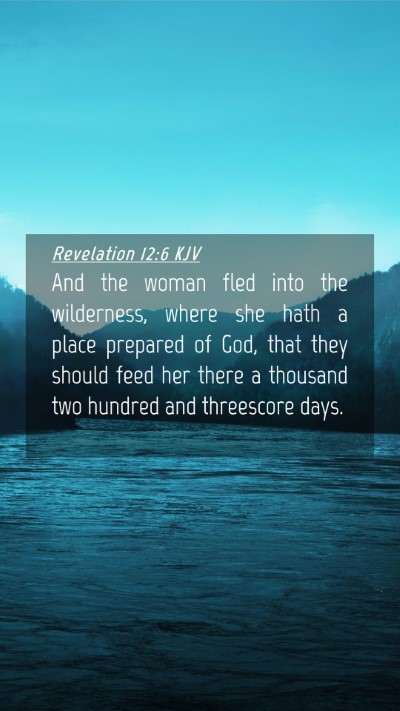 Picture 04 - Revelation 12:6 KJV Mobile Phone Wallpaper - And the woman fled into the wilderness, where she - Mobile Bible Verse Wallpaper