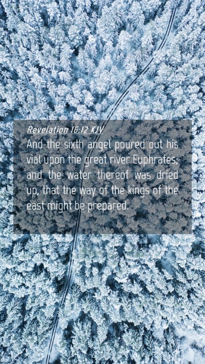 Picture 04 - Revelation 16:12 KJV Mobile Phone Wallpaper - And the sixth angel poured out his vial upon the - Mobile Bible Verse Wallpaper