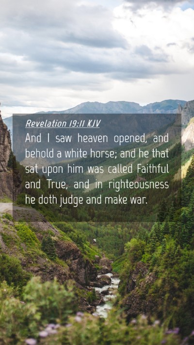 Picture 04 - Revelation 19:11 KJV Mobile Phone Wallpaper - And I saw heaven opened, and behold a white - Mobile Bible Verse Wallpaper