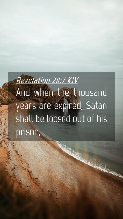 Picture 04 - Revelation 20:7 KJV Mobile Phone Wallpaper - And when the thousand years are expired, Satan - Mobile Bible Verse Wallpaper
