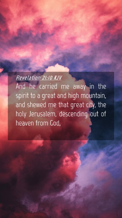 Picture 04 - Revelation 21:10 KJV Mobile Phone Wallpaper - And he carried me away in the spirit to a great - Mobile Bible Verse Wallpaper
