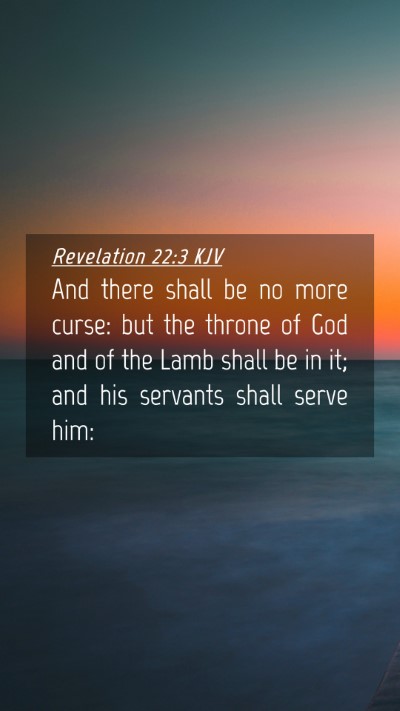 Picture 04 - Revelation 22:3 KJV Mobile Phone Wallpaper - And there shall be no more curse: but the throne - Mobile Bible Verse Wallpaper