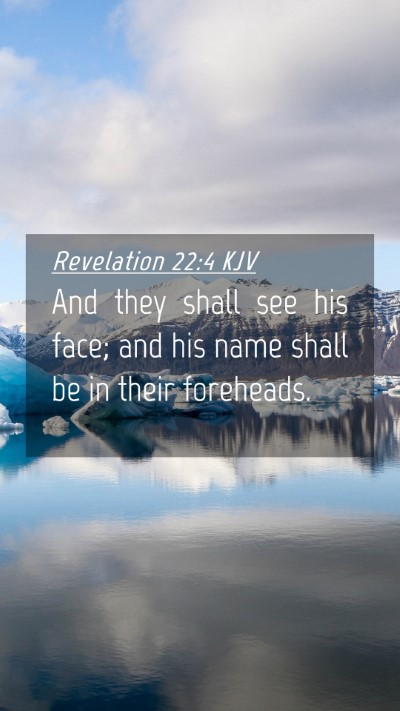 Picture 04 - Revelation 22:4 KJV Mobile Phone Wallpaper - And they shall see his face; and his name shall - Mobile Bible Verse Wallpaper