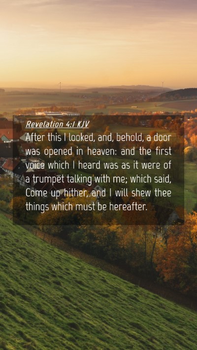 Picture 04 - Revelation 4:1 KJV Mobile Phone Wallpaper - After this I looked, and, behold, a door was - Mobile Bible Verse Wallpaper