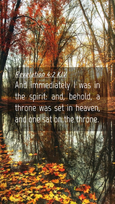 Picture 04 - Revelation 4:2 KJV Mobile Phone Wallpaper - And immediately I was in the spirit: and, behold, - Mobile Bible Verse Wallpaper
