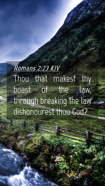 Picture 04 - Romans 2:23 KJV Mobile Phone Wallpaper - Thou that makest thy boast of the law, through - Mobile Bible Verse Wallpaper