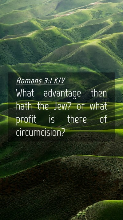 Picture 04 - Romans 3:1 KJV Mobile Phone Wallpaper - What advantage then hath the Jew? or what profit - Mobile Bible Verse Wallpaper
