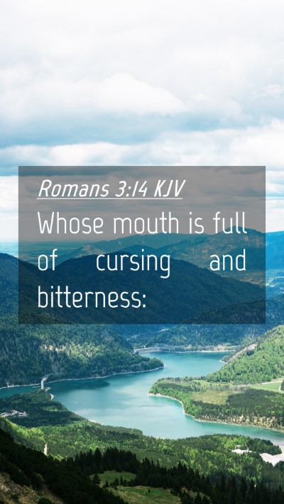 Picture 04 - Romans 3:14 KJV Mobile Phone Wallpaper - Whose mouth is full of cursing and - Mobile Bible Verse Wallpaper