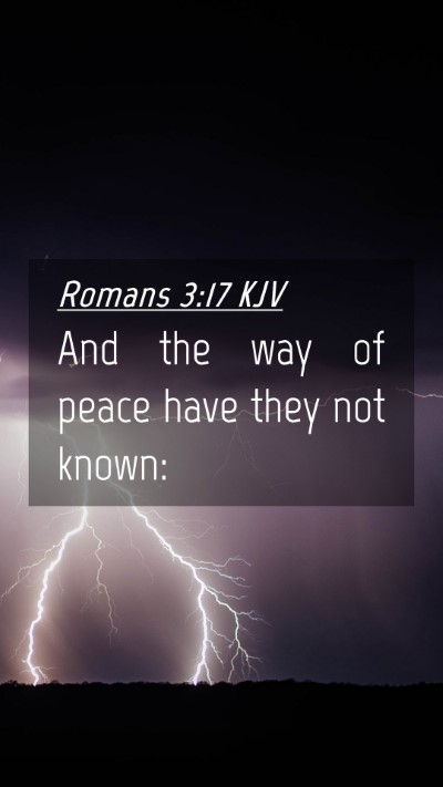 Picture 04 - Romans 3:17 KJV Mobile Phone Wallpaper - And the way of peace have they not - Mobile Bible Verse Wallpaper